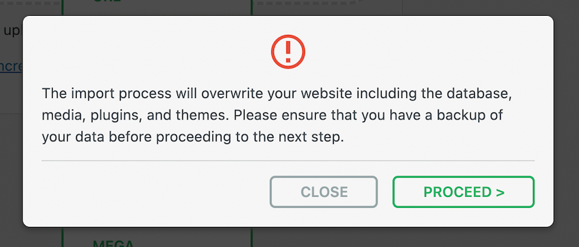 Overwrite current site