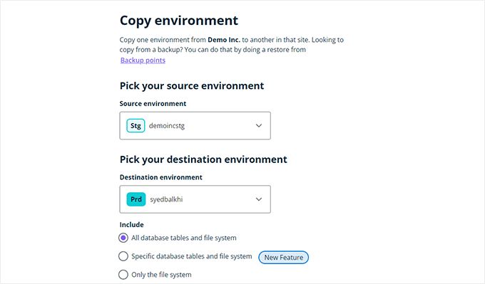 WP Engine push staging live