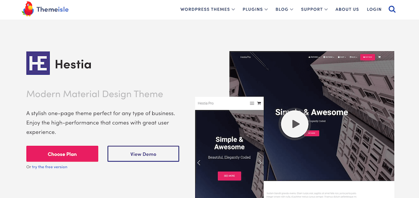 Hestia theme