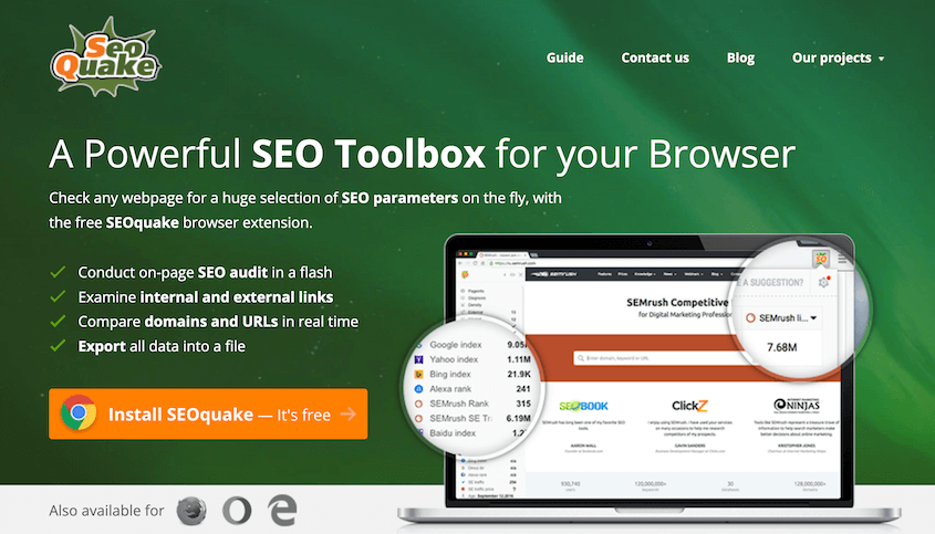 SEOQuake plugin