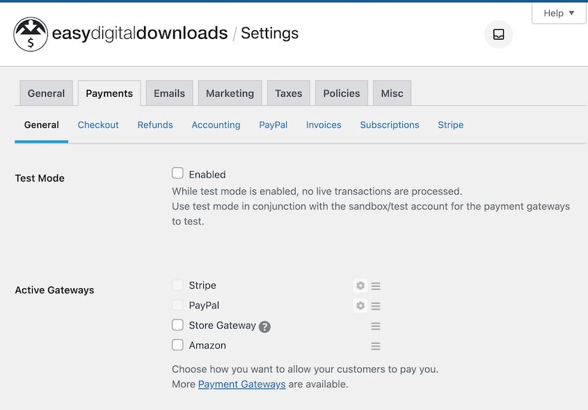 Easy Digital Downloads Lite payment