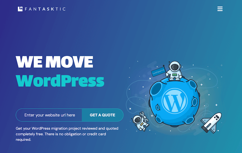 Fantasktic WordPress migration service