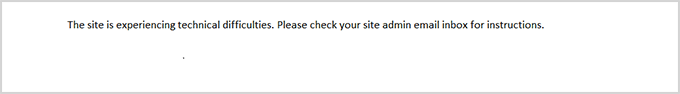 WordPress technical issue