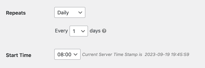 Duplicator automatic backup schedule