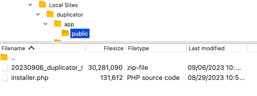 Upload backup to FTP