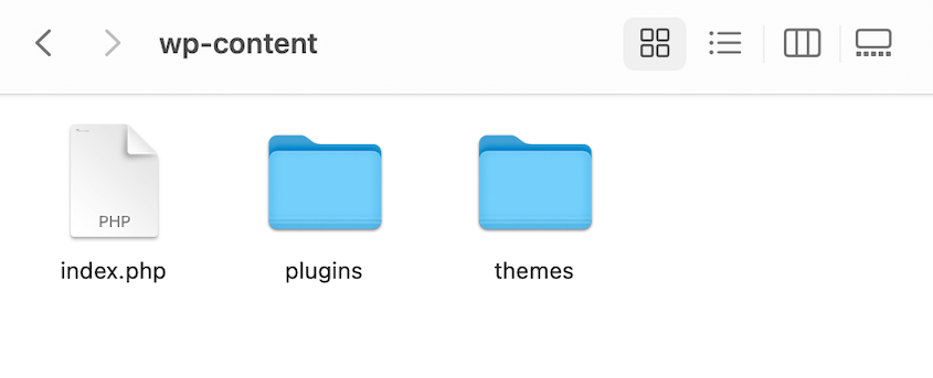 wp-content folder