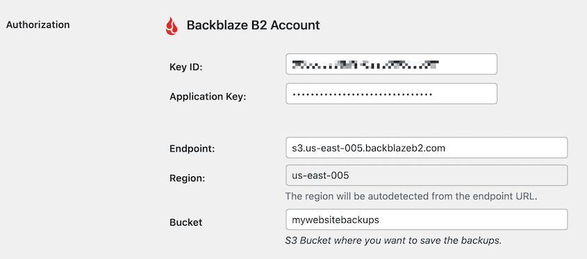 Backblaze Duplicator integration