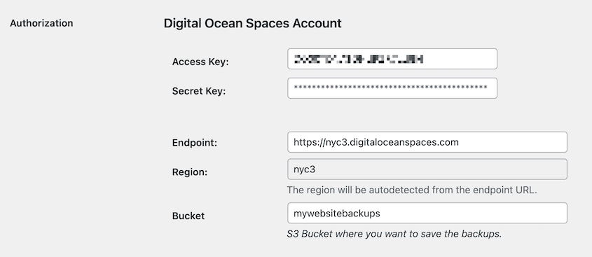 Duplicator-DigitalOcean-Authorization - Duplicator Duplicator DigitalOcean Spaces authorization