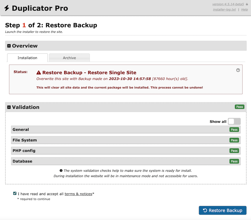 Disaster recovery