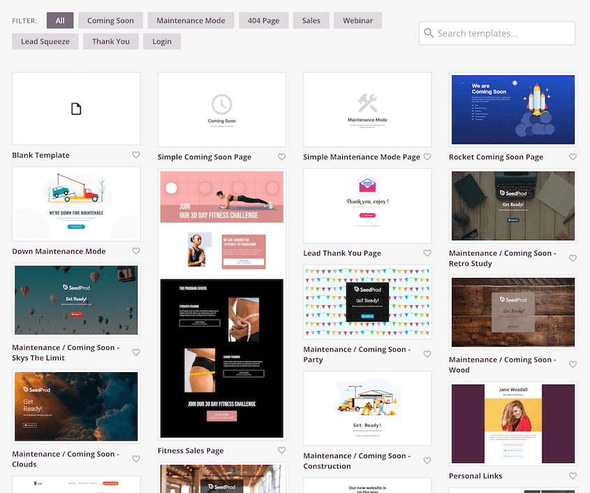 SeedProd landing pages