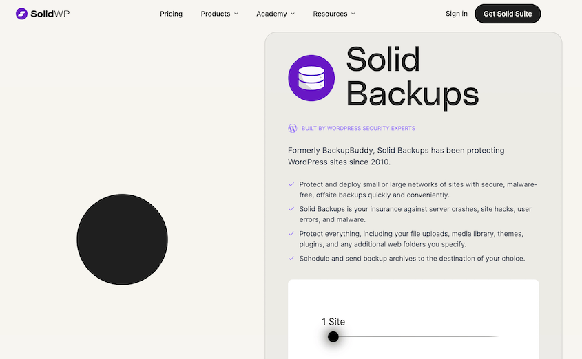 Solid Backups plugin