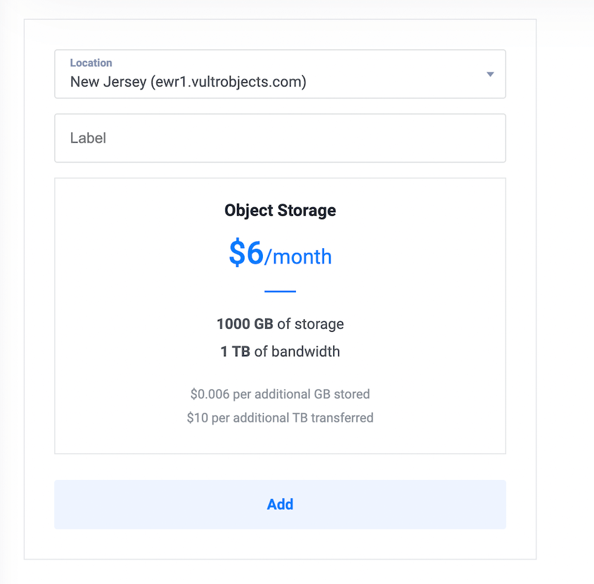 Add object storage