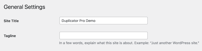 Edit site title