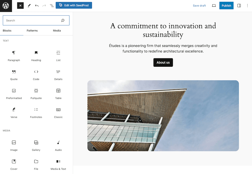 Page Block Editor