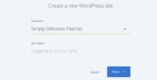 WordPress site title