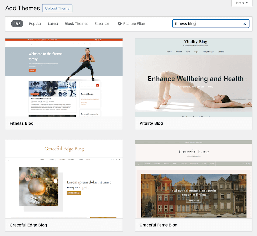 WordPress blog themes