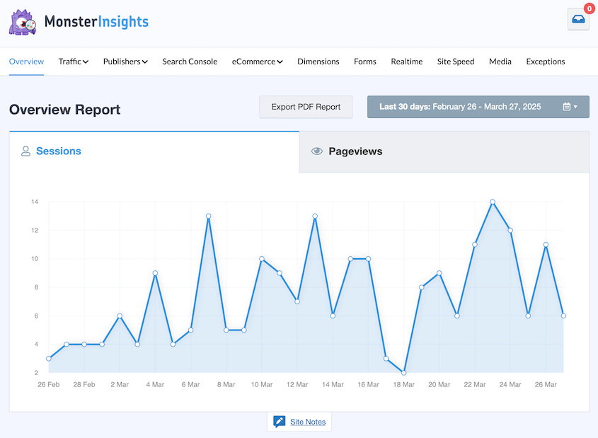 MonsterInsights reports
