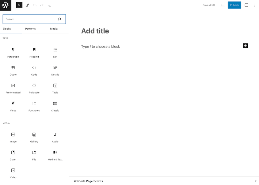 New WordPress post