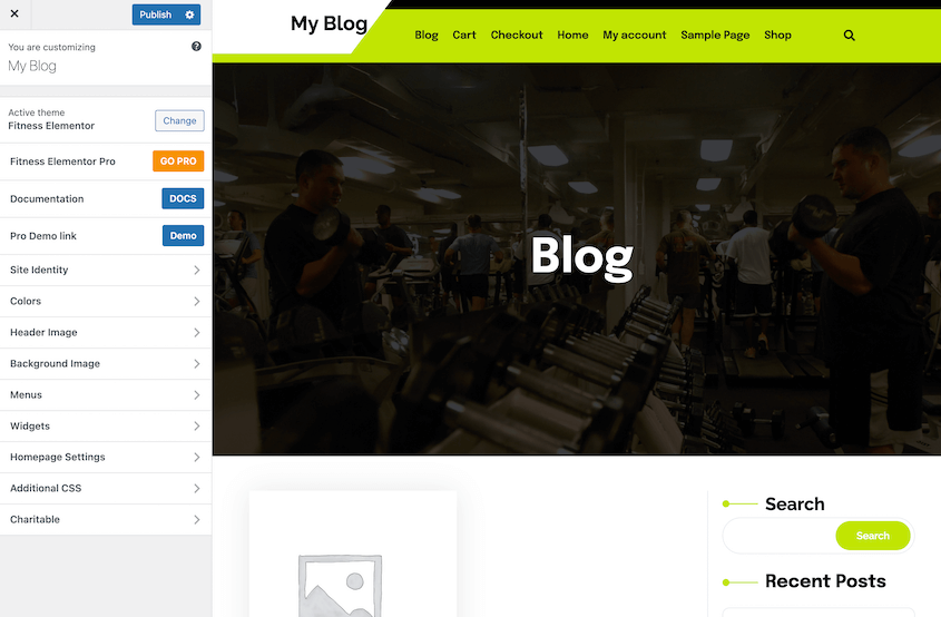 WordPress customizer