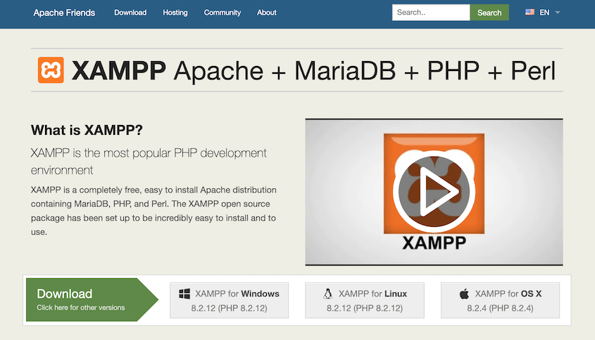 XAMPP website