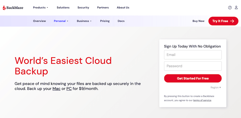 Backblaze cloud backups