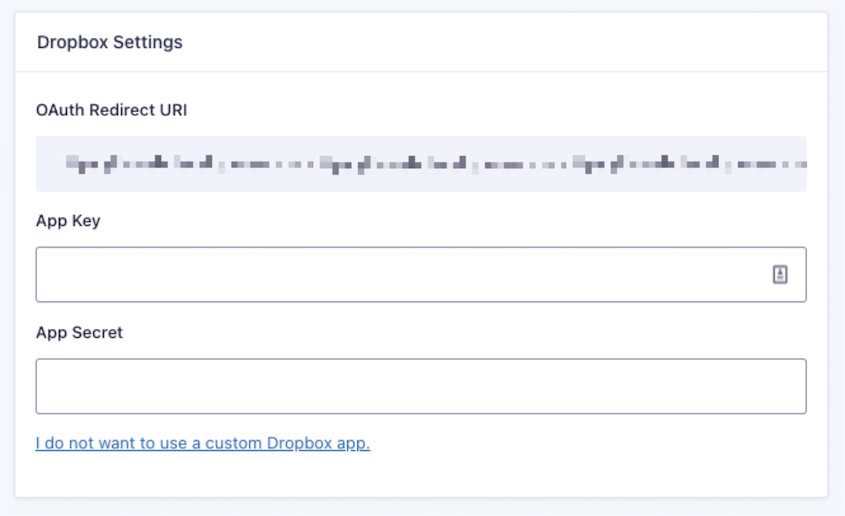 Gravity Forms Dropbox integration