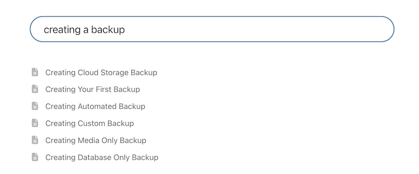Inline help search