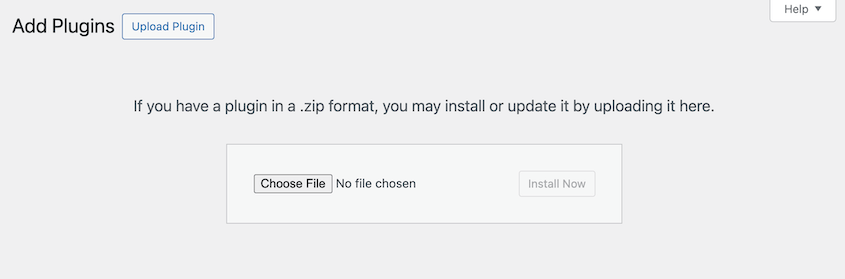 Upload WordPress plugin
