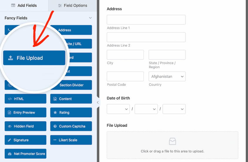 WPForms File Upload field