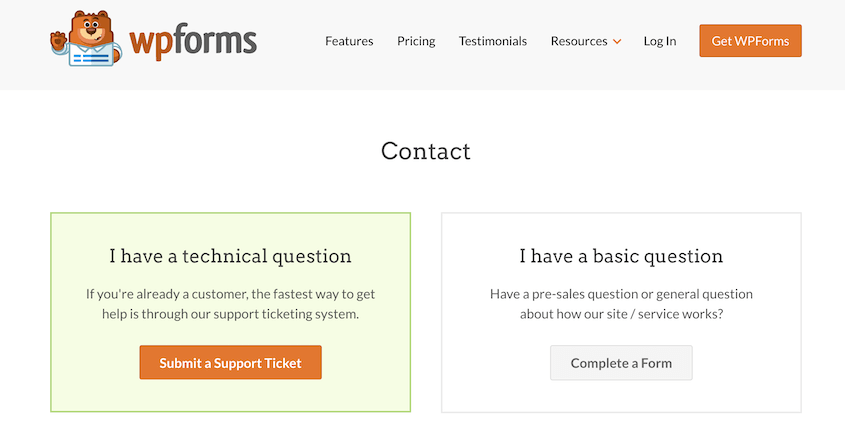 WPForms support