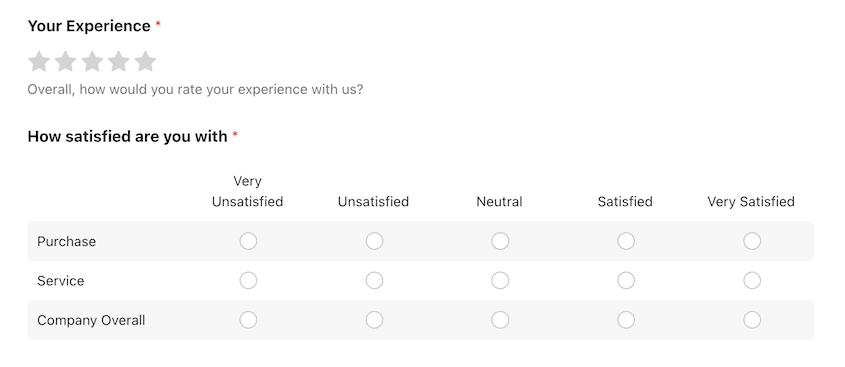 WPForms survey