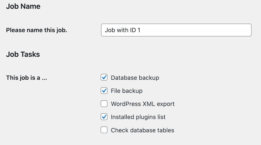 BackWPup backup