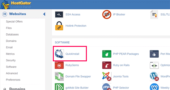 HostGator QuickInstall