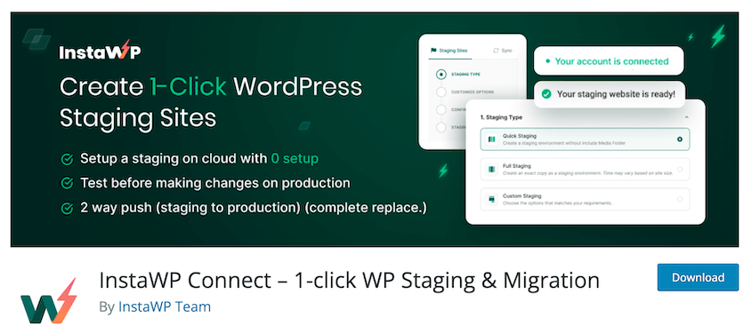 InstaWP Connect plugin