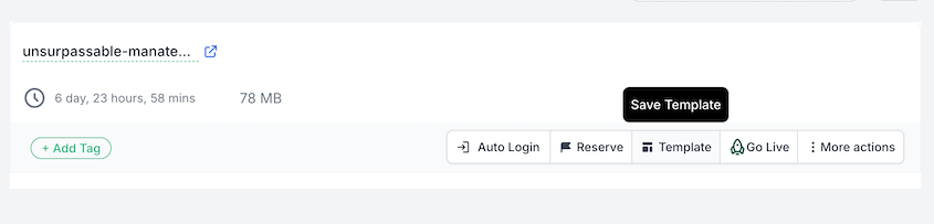 InstaWP staging site template