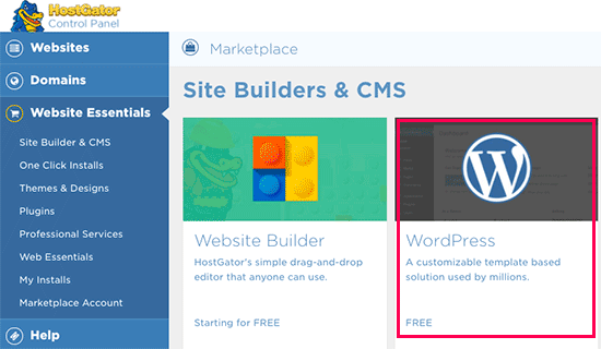 Install WordPress with QuickInstall
