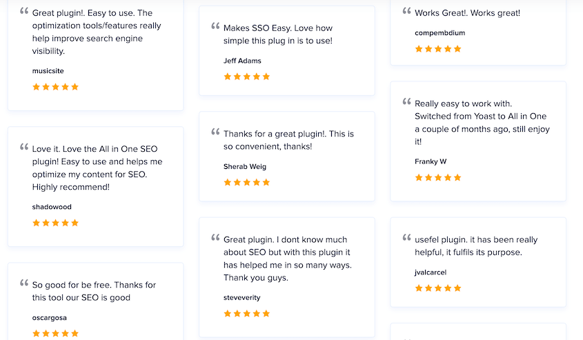 AIOSEO reviews
