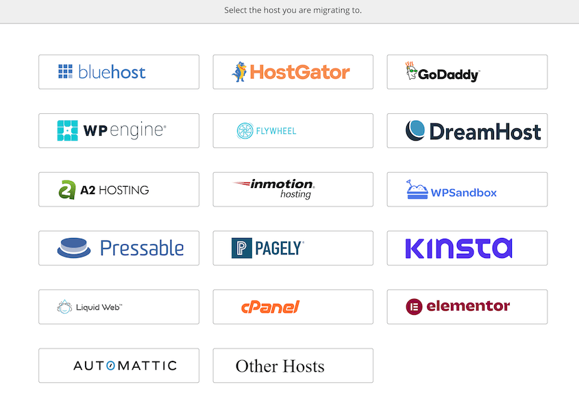 Migrate Guru supported hosts
