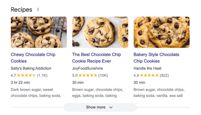 Recipe snippet