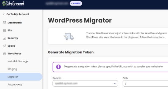 SiteGround Migrator
