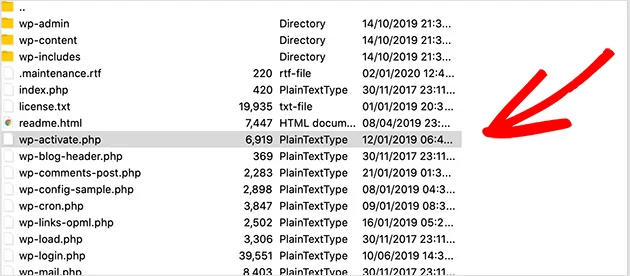 wp-activate.php file