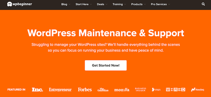 WPBeginner maintenance service