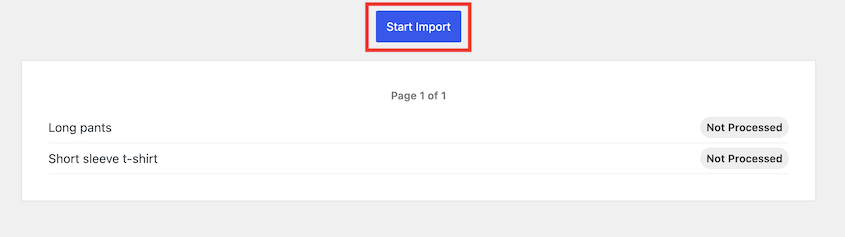 Import Shopify products