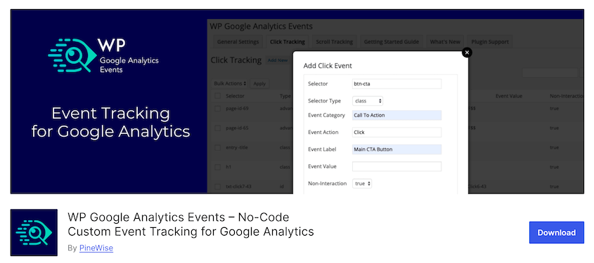 WP Google Analytics Events