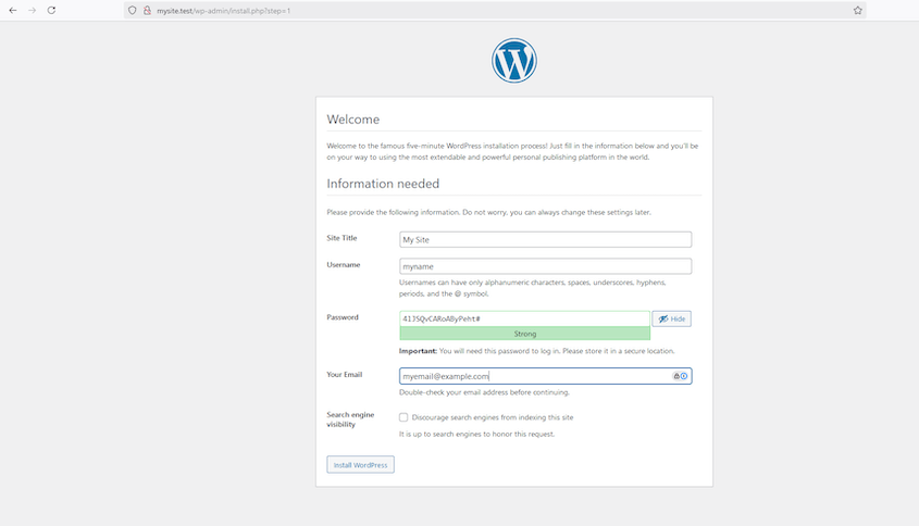 Set up Laragon WordPress install