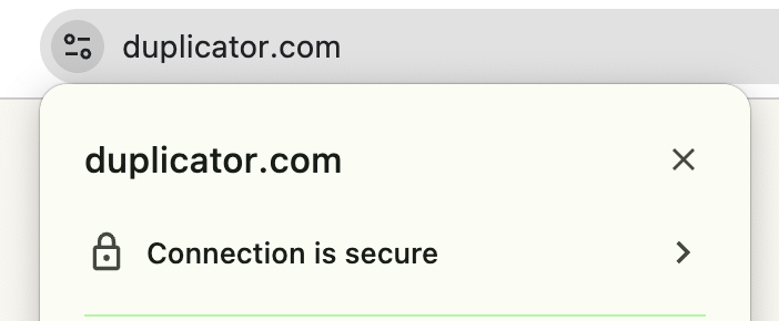 Chrome HTTPS secure connection