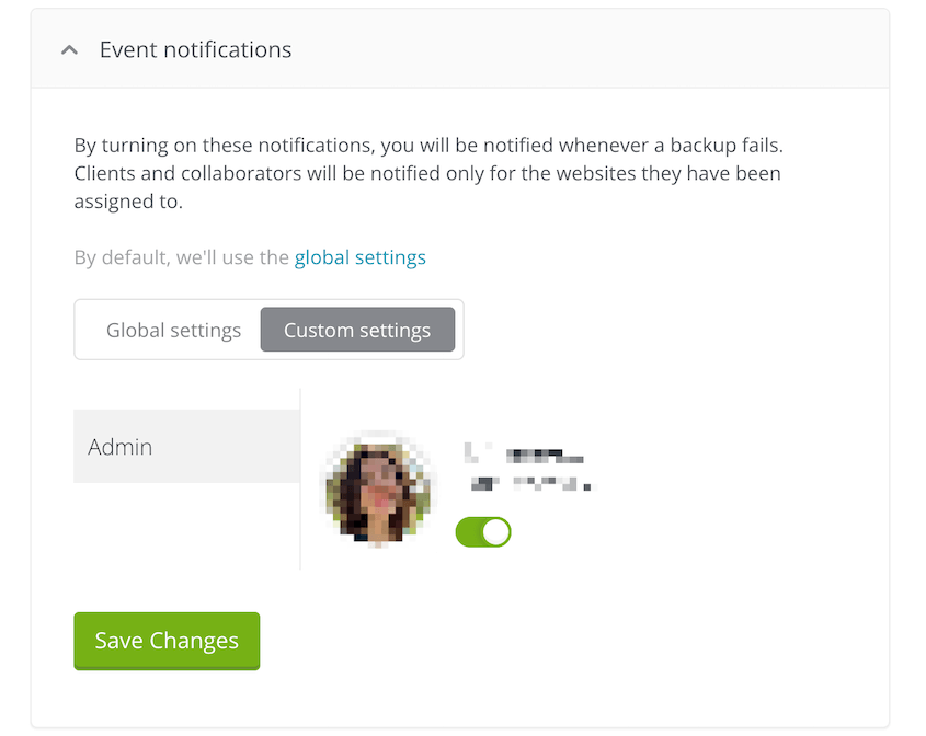 ManageWP notifications